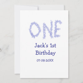 Cartão De Festividades Um primeiro aniversario moderno de menino brilhant