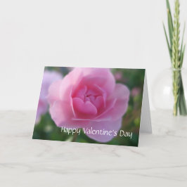 Cartão De Festividades Um rosa para um feliz dia de os namorados rosa