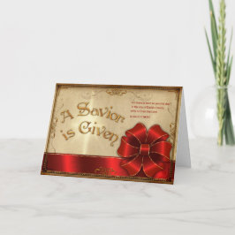 Cartão De Festividades Um salvador é dado