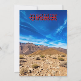 Cartão De Festividades Um terreno montanhoso de Omani