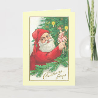 Cartão De Festividades Um Velho Natal Moçado