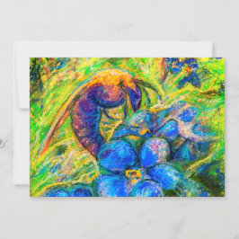 Cartão De Festividades Uma abelha e não me esqueça das flores