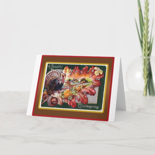 Cartão De Festividades Uma acção de graças beneficiente (Frente)