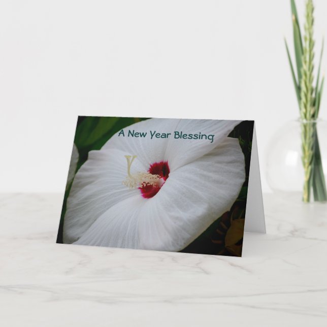 Cartão De Festividades Uma bênção do ano novo (Frente)