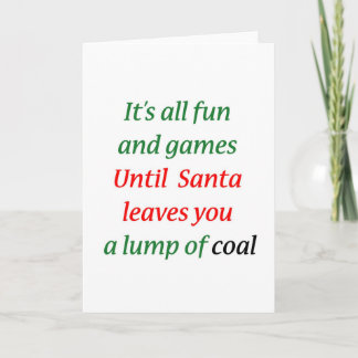 Cartão De Festividades Uma Bomba De Carvão
