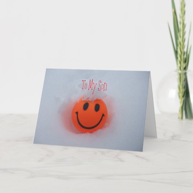 Cartão De Festividades Uma cara - o dia dos namorados do filho (Frente)