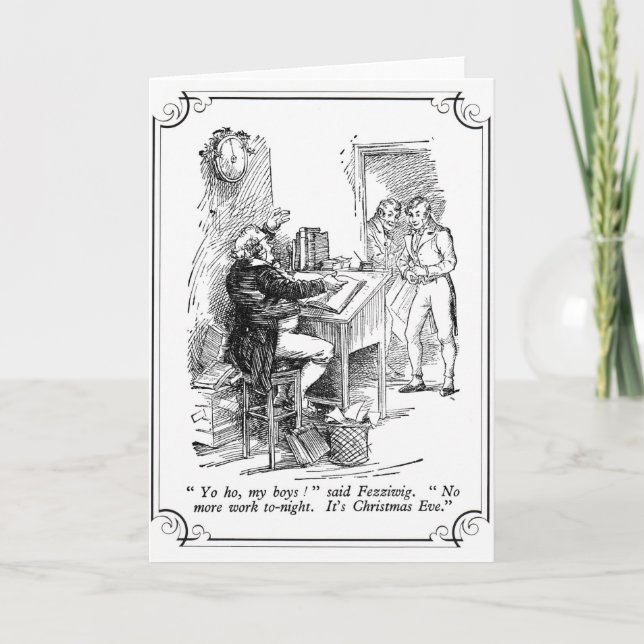 Cartão De Festividades Uma Carol de Natal: É Véspera de Natal (Frente)