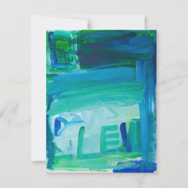 Cartão De Festividades Uma cena de inverno por Levi (Frente)