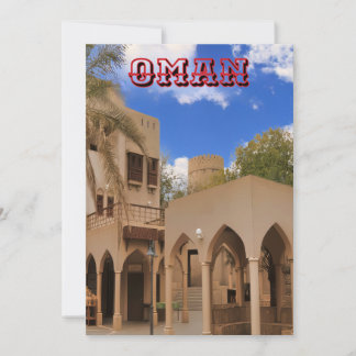 Cartão De Festividades Uma cena tradicional da arquitetura Omani