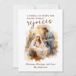 Cartão De Festividades Uma emoção da esperança, Carol de Natal e Nativida