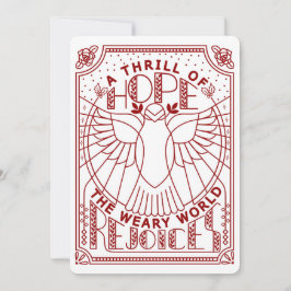 Cartão De Festividades Uma emoção de esperança, o mundo cansado se regozi