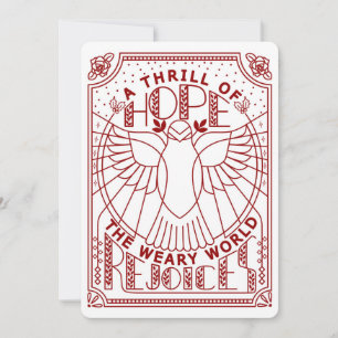 Cartão De Festividades Uma emoção de esperança, o mundo cansado se regozi