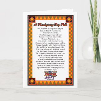 Cartão De Festividades Uma fábula do dia da acção de graças