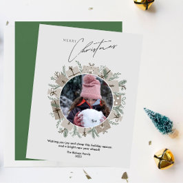 Cartão De Festividades Uma Foto Moderna Feliz Saudação de Natal