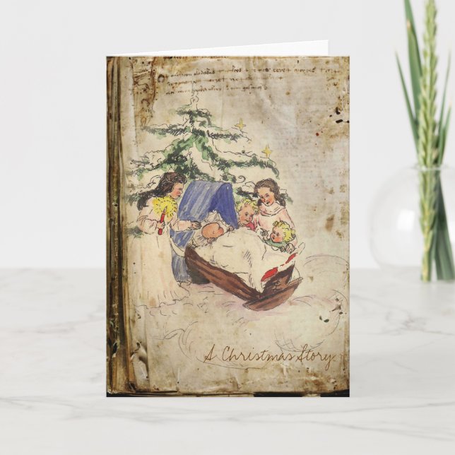 Cartão De Festividades Uma história de Natal (Frente)