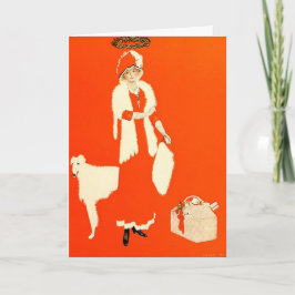 Cartão De Festividades Uma ilustração 1911 do Xmas de Coles Phillips