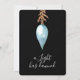 Cartão De Festividades Uma Luz Desertou O Natal Moderno Da Aquarela