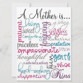 Cartão De Festividades Uma Mãe É...