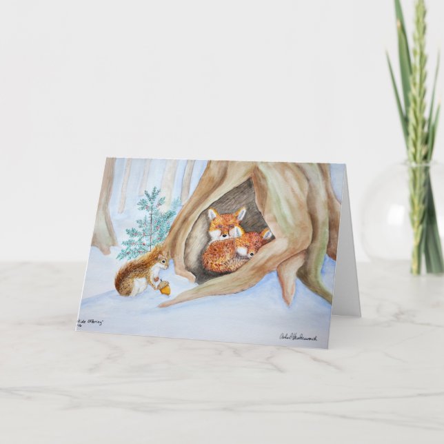 Cartão De Festividades Uma oferta de Yuletide (Frente)