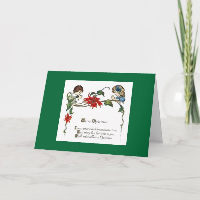 Cartão De Festividades Uma oração de Natal (Frente)