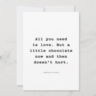 Cartão De Festividades Uma pequena citação de chocolate