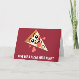 Cartão De Festividades Uma pizza seu coração