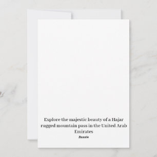 Cartão De Festividades Uma robusta passagem de montanha nos EAU.