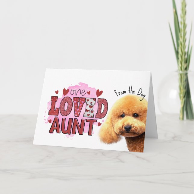 Cartão De Festividades Uma tia amada...Cartão .Dia de as mães do cão (Frente)