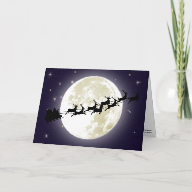 Cartão De Festividades Uma visita de São Nicolau (Frente)