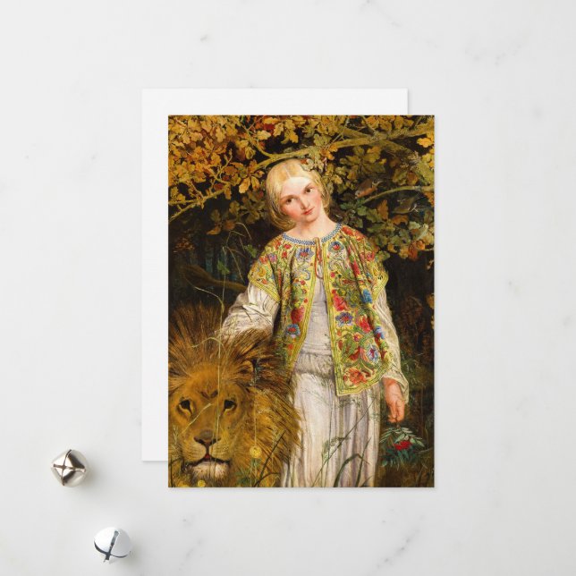 Cartão De Festividades Una e o Leão, 1860 por William Bell Scott (Frente/Verso In Situ)