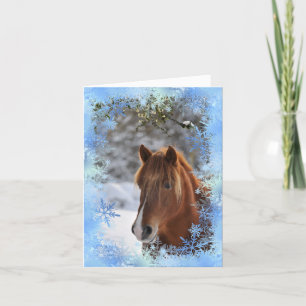 Cartão De Festividades Under the mistletoe, horse card