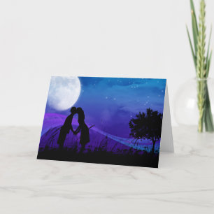 Cartão De Festividades Underneath the Stars - Romantic Couple