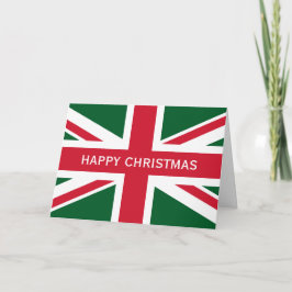 Cartão De Festividades União de Natal - Vermelho, Verde e Branco