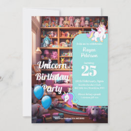 Cartão De Festividades Unicorn Brincadeira Birthday parte 2, Brincadeira 