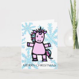 Cartão De Festividades Unicorn Holiday Card