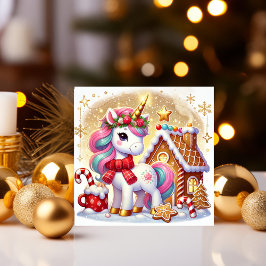 Cartão De Festividades Unicórnio pela Casa de Biscoito de Gengibre
