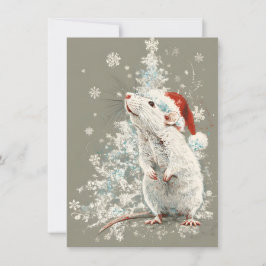 Cartão De Festividades Unique Cute Rat Christmas Cards