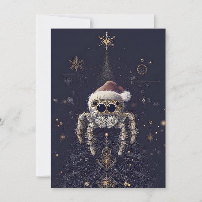 Cartão De Festividades Unique Jumping Spider Christmas Cards (Frente)