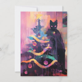 Cartão De Festividades Unique Strange Christmas Cards with Cats