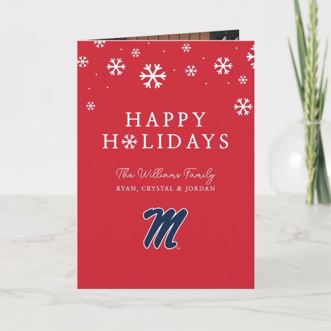 Cartão De Festividades Universidade do Mississippi | Script M (Frente)