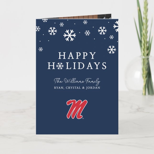 Cartão De Festividades Universidade do Mississippi | Script M (Frente)