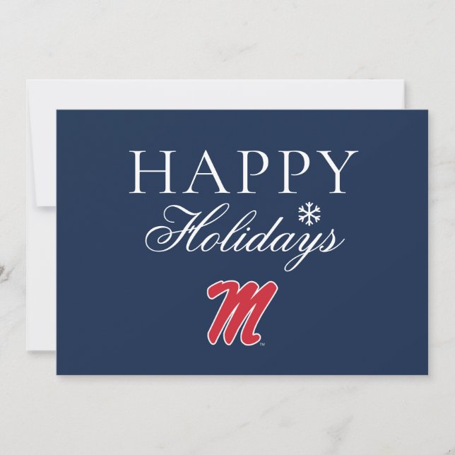 Cartão De Festividades Universidade do Mississippi | Script M (Frente)