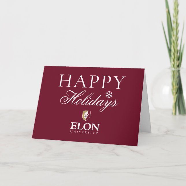 Cartão De Festividades Universidade Elon (Frente)