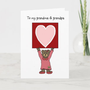 Cartão De Festividades urso da menina dos namorados que guardara o cartã