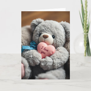 Cartão De Festividades Urso de pelúcia do Dia dos Namorados