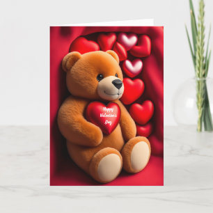 Cartão De Festividades Urso de pelúcia do Dia dos Namorados