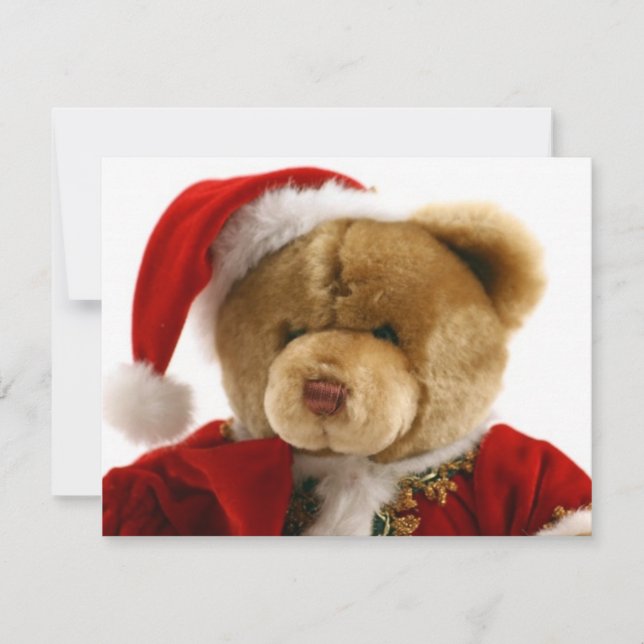 Cartão De Festividades urso natal (Frente)