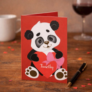 Cartão De Festividades Urso Panda dia de os namorados