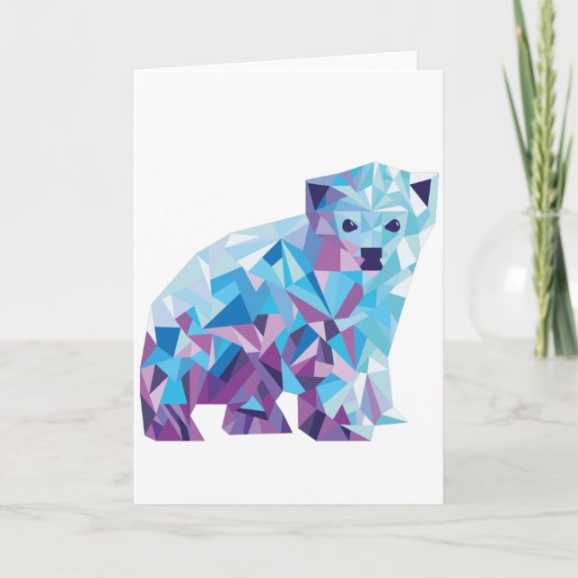 Cartão De Festividades Urso Polar (Frente)