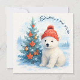 Cartão De Festividades urso polar canadense táxi & folha de bordo canaden